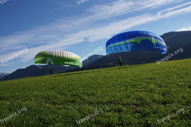 Teamwork Paragliding Air Sports Skill