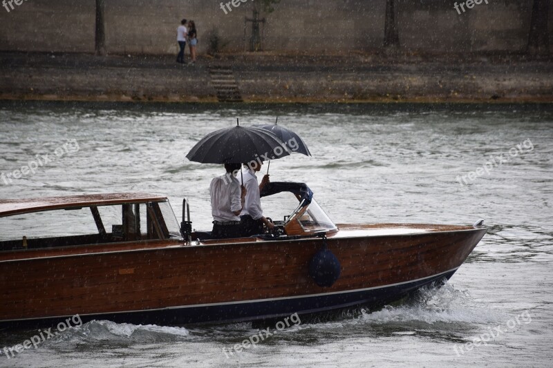 Rain Dry Umbrella Ship Boat