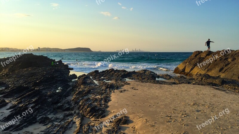 Australia Gold Coast Beach Sea Ocean