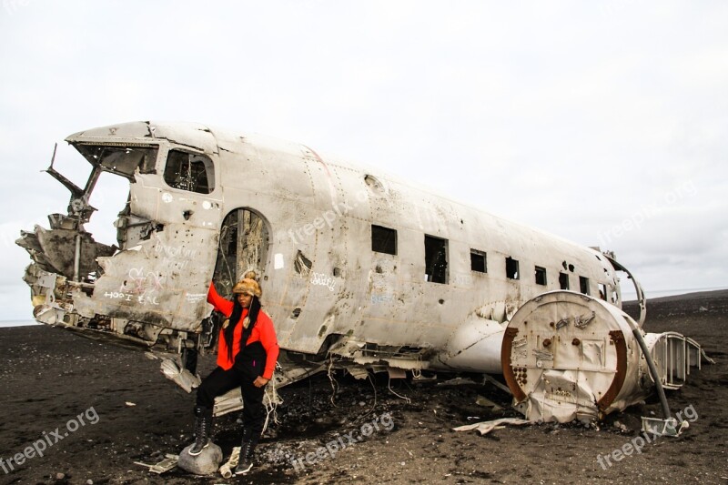 Iceland Airplane Plane Aircraft Wreck