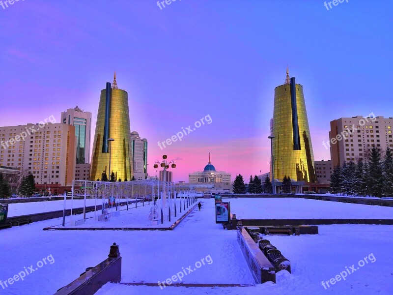 Astana Kazakhstan Dawn Free Photos