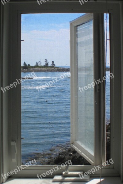 Window Casement Maine Boothbay Ocean