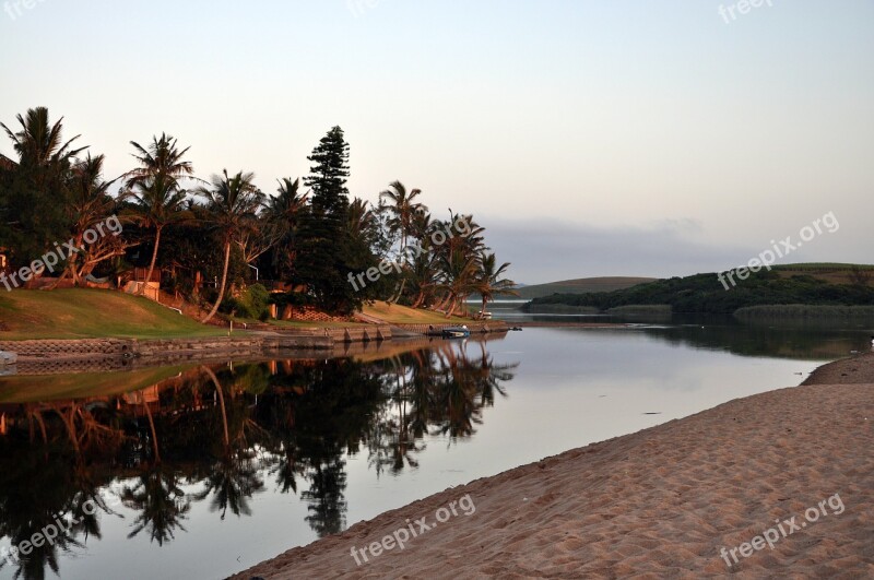 Lagoon Morgenstimmung Mirrored Water Free Photos