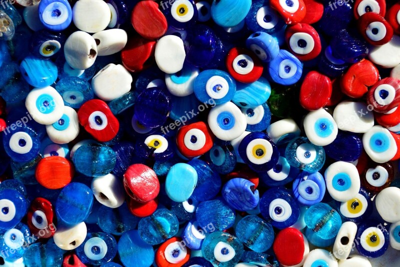 Evil Eye Bead Color Blue Red