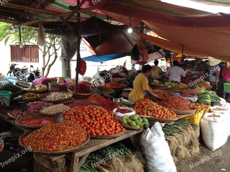 Amurang Indonesia Sulawesi Market Spices