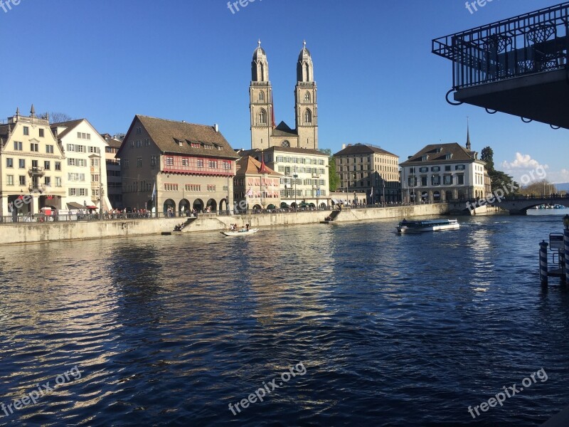 Limat River City Zurich Free Photos