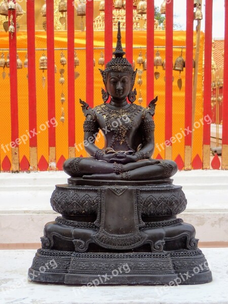 Buddha Statue Thailand Religion Temple