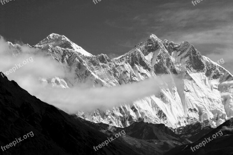 Everest Lhotse Nepal Khumbu Mountain