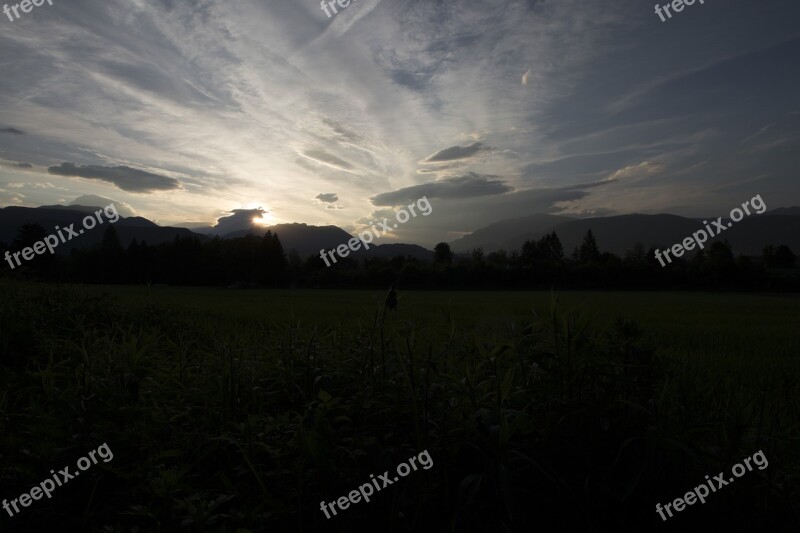 Sun Evening Sunset Sky Abendstimmung