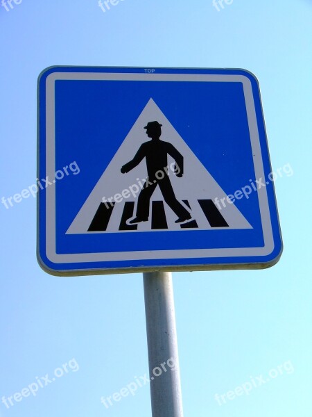 Road Sign Brand Pedestrian Crossing Traffic Signs Free Photos