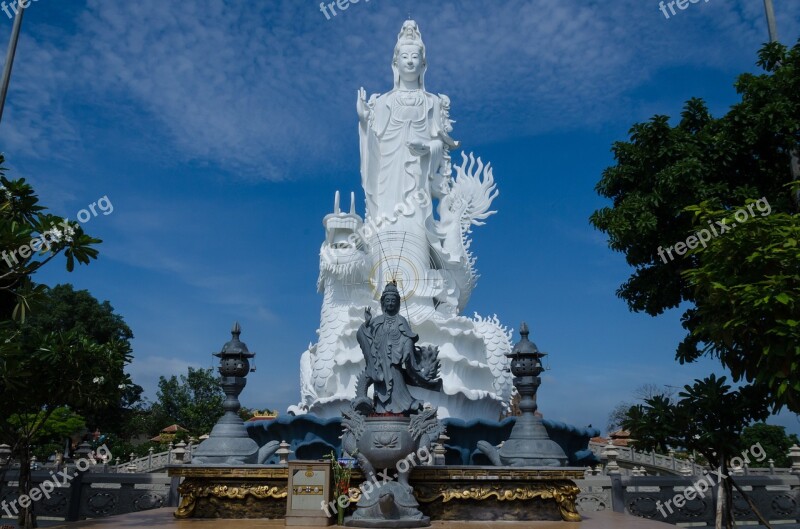 Buddha Goddess Statue Architecture Religion