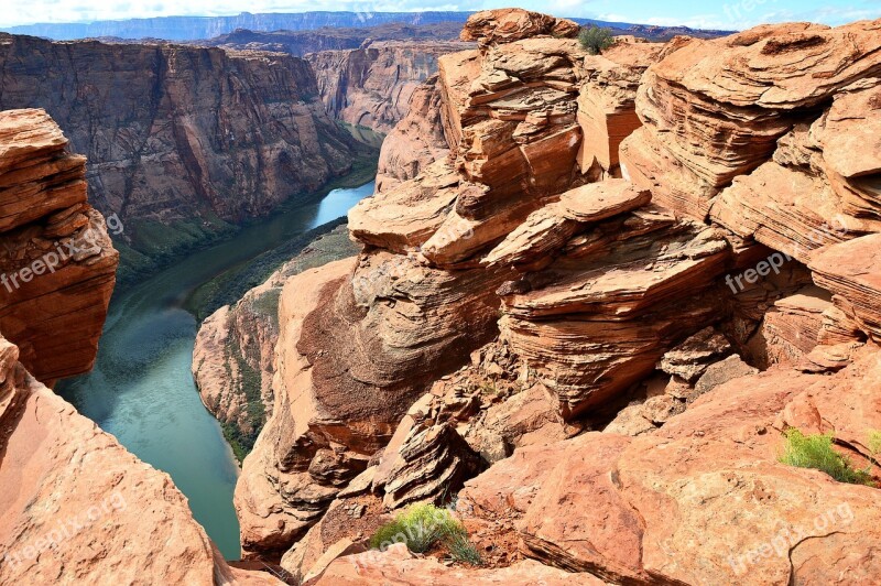 Usa Colorado River Horseshoe Bend Rock Free Photos