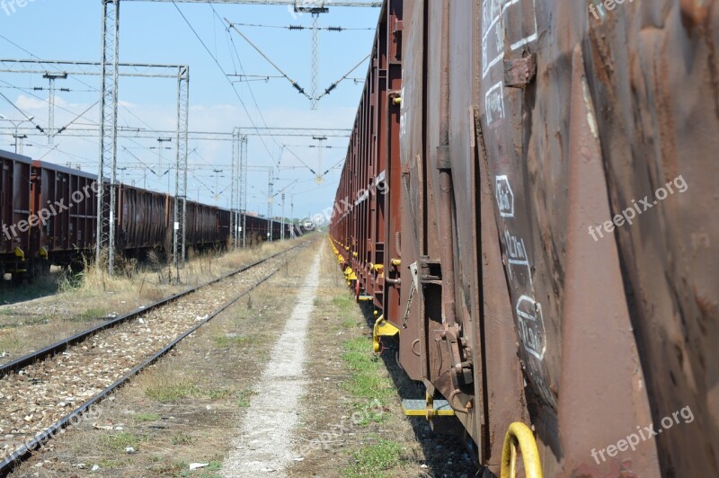 Horizon Track Rails Wagons Train Track