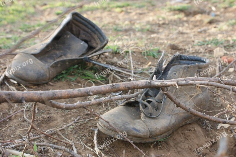 Old Shoes Shoes Black Dirty Shoes Black Shoes Footwear