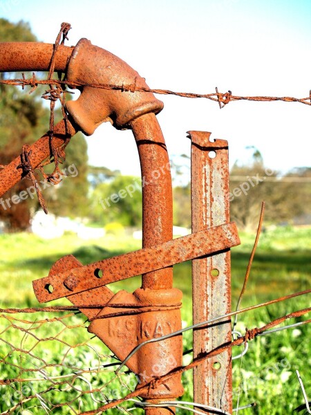 Farm Country Gate Old Gate Farm Gate