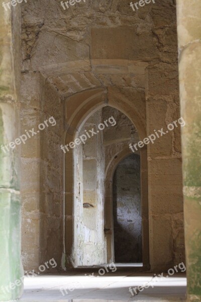 Hallway Sandstone Arch Free Photos