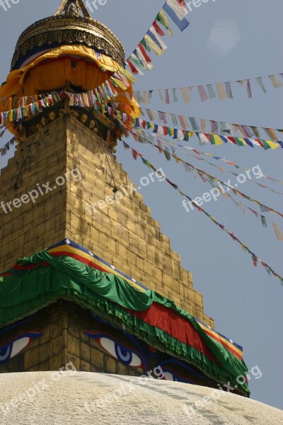 Kathmandu Boudhanath Stupa Nepal Temple