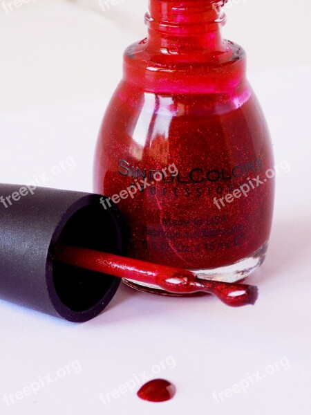 Enamel Nail Beauty Red Free Photos