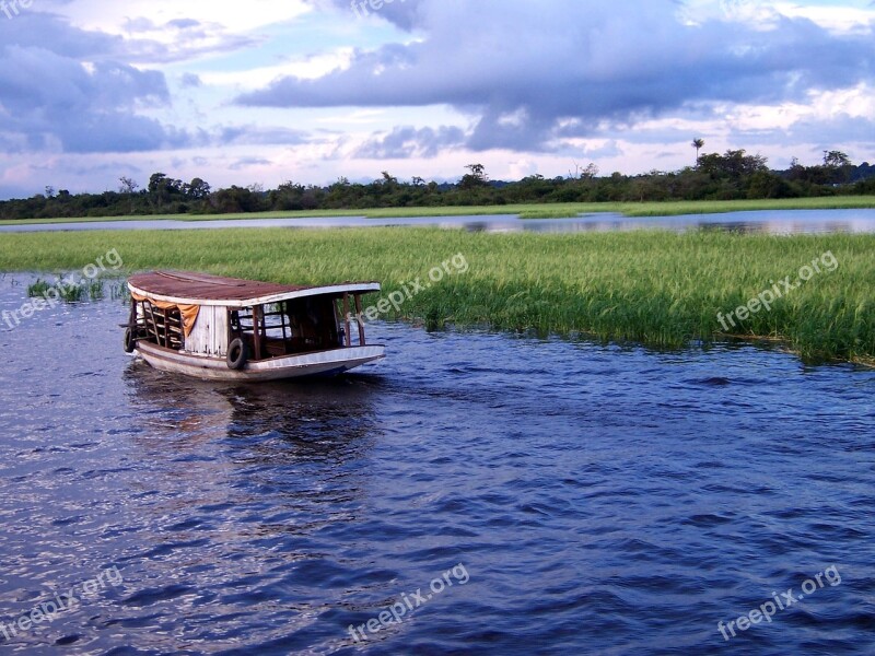 Amazon Boat Brazil Water River