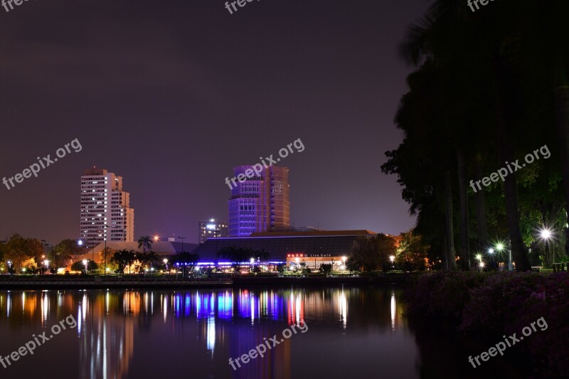 Reflection Building City Water The Night