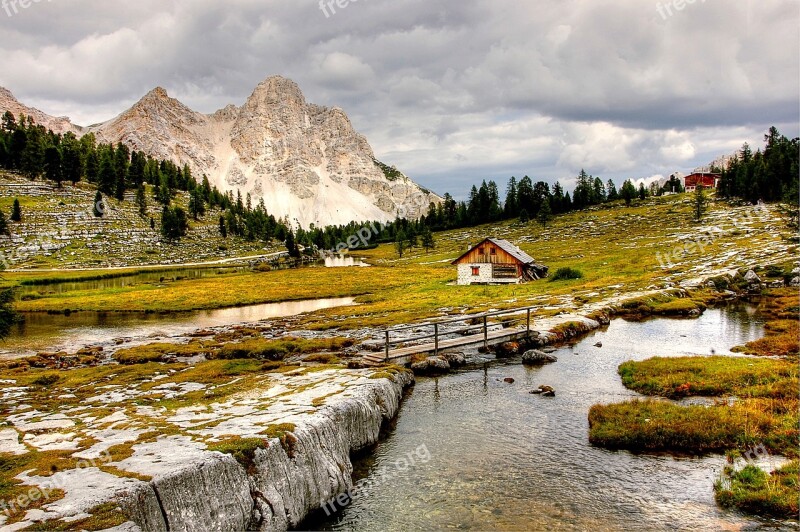 Dolomites Mountains Fanes Italy South Tyrol