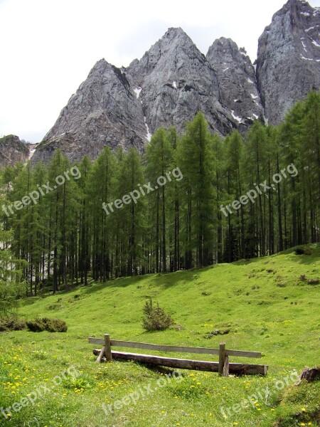 Lost Places Wooden Bench Alpine Hiking Karawanken Trekking