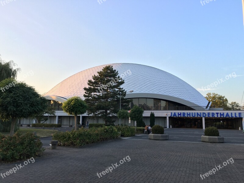 Century Hall Frankfurt Rhein-main Architecture Abendstimmung