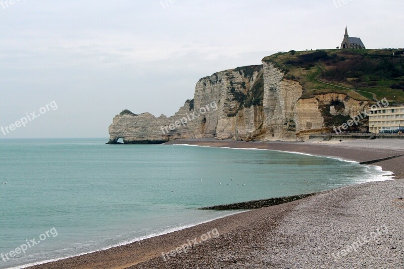 Etretat France Rock White Cliffs Normandy