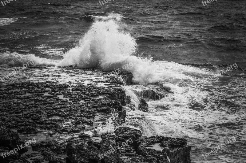 Rocky Coast Waves Coast Sea Spray