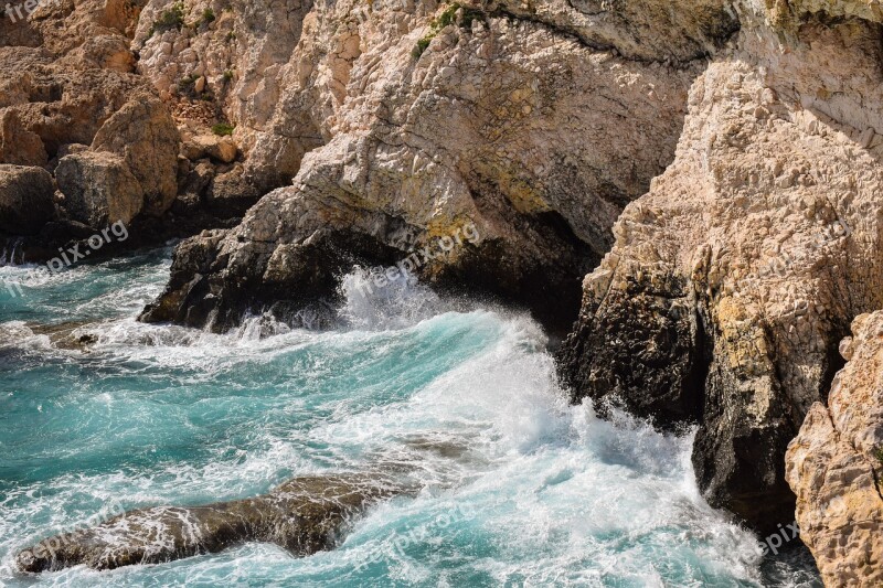 Rocky Coast Waves Coast Sea Cliff