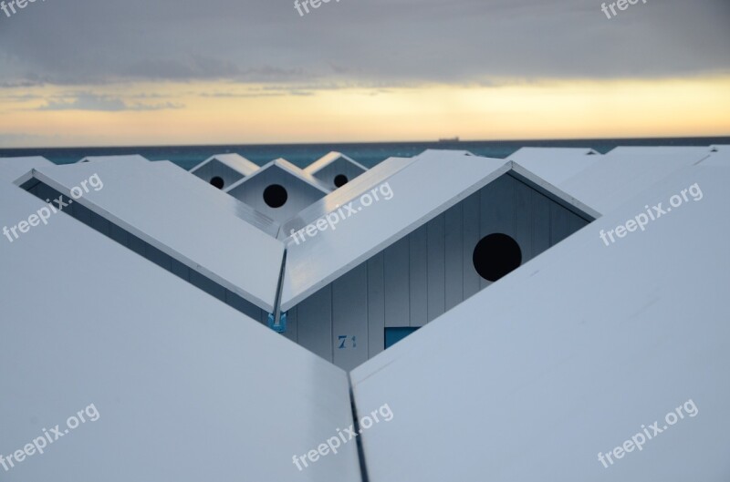 Restroom Beach The Roofs Beach Huts Free Photos