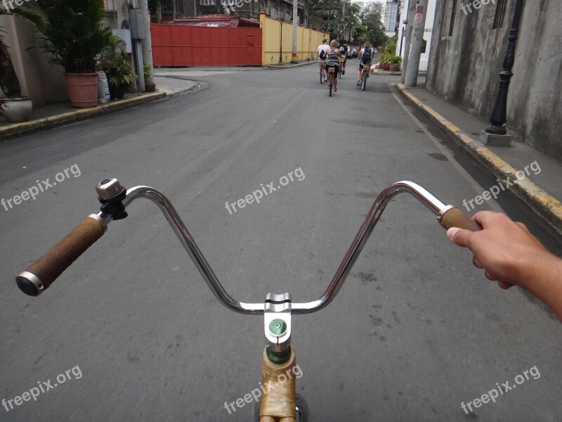 Bike First Person Handlebars Bicycle Tour Tour