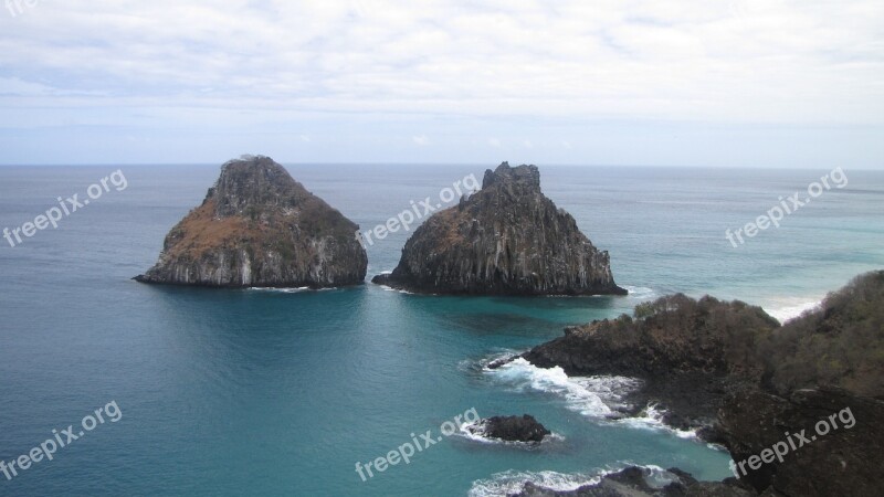 Mar Two Brothers Island Noronha Free Photos