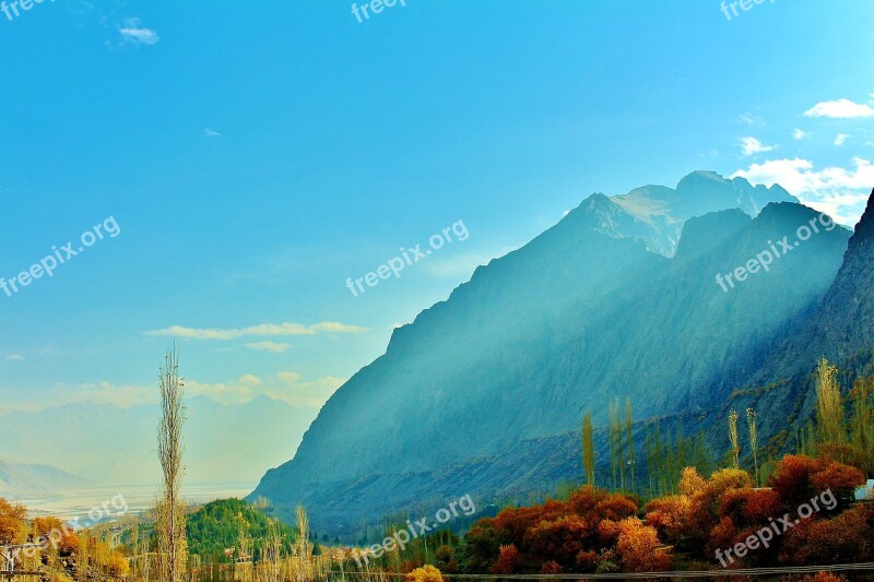 Mountains Pakistan Skardu Tree Sky