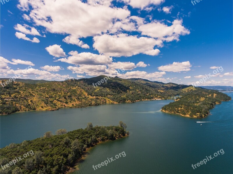 Lake Drone California Aerial Landscape