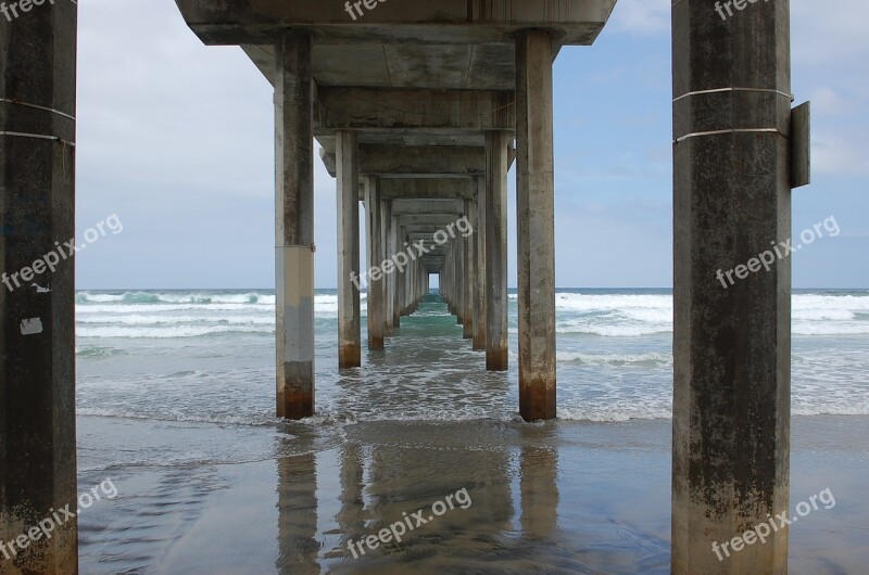 San Diego La Jolla Beach Pier Free Photos