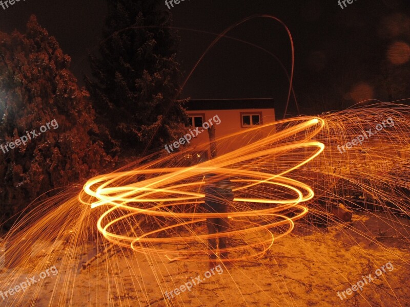 Long Exposure Steel Wool Radio Free Photos