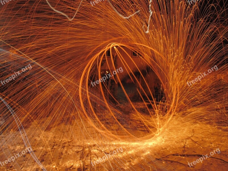 Long Exposure Steel Wool Radio Free Photos