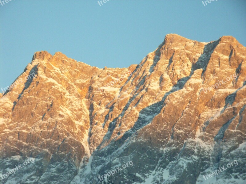 Weather Stone Zugspitze Mountains Free Photos