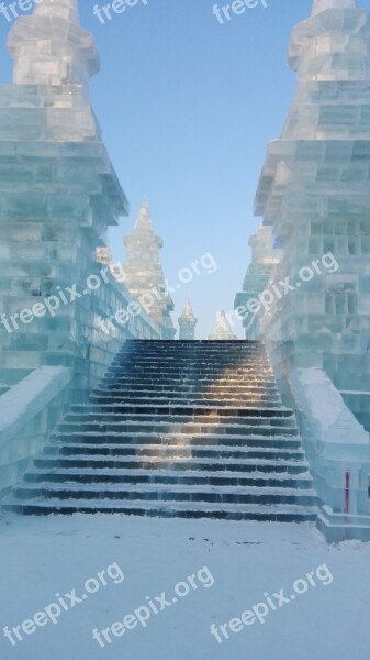 Ice Sculpture Winter Travel Free Photos