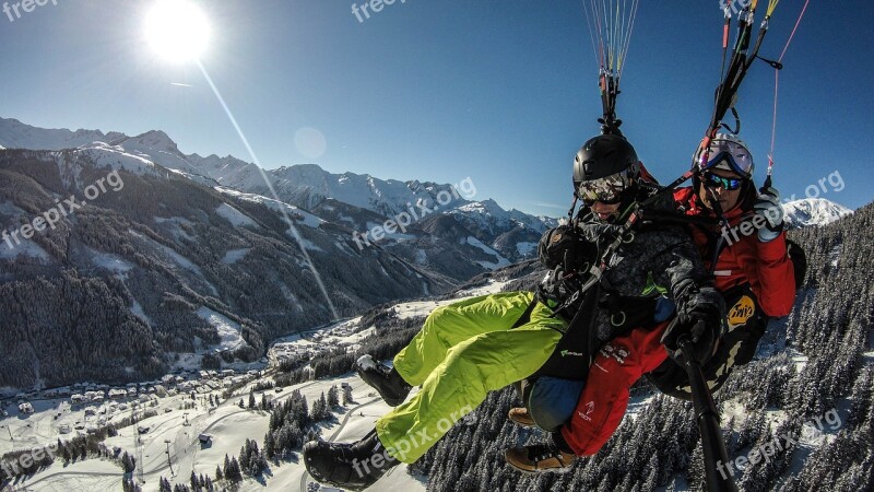 Paraglider Paragliding Winter Free Photos