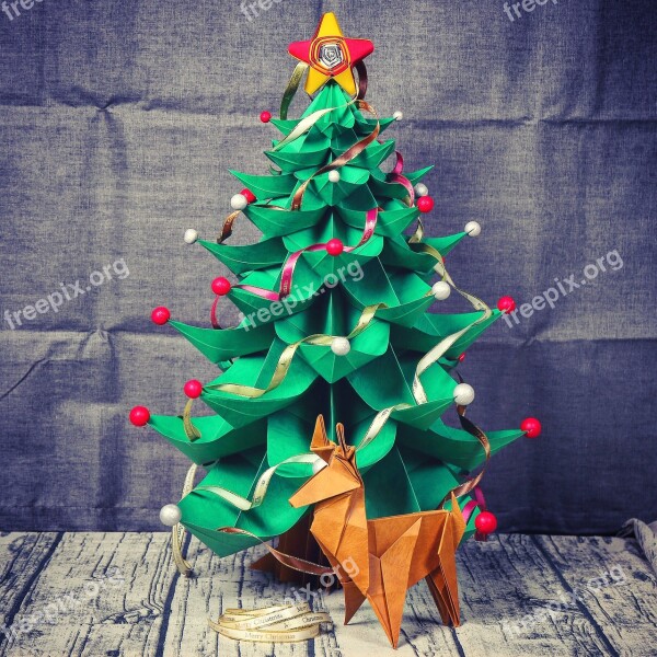 Christmas Christmas Tree Paper 藝 Paper Folding Free Photos