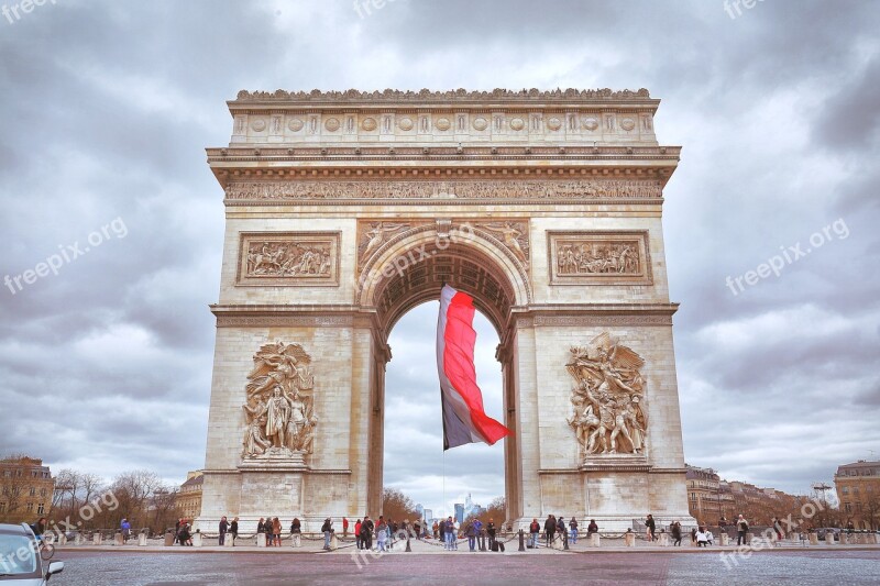 French The Arc De Triomphe Construction Free Photos