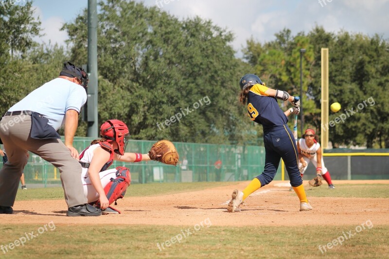 Softball Catcher Game Player Team