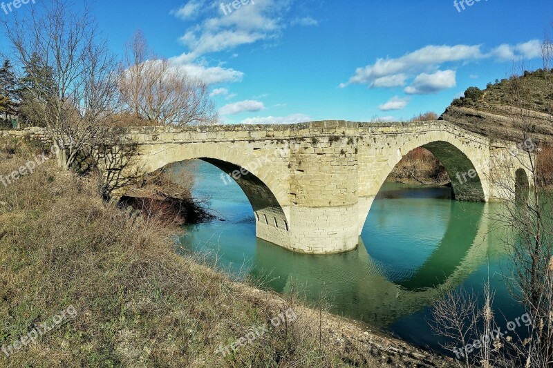 Bridge Graus Medieval River Esera