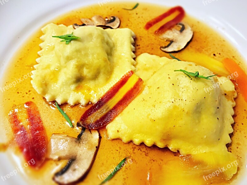 Italian Lamb Ravioli Food Cuisine