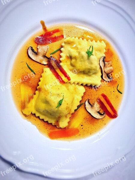 Lamb Ravioli Food Delicious Dumpling