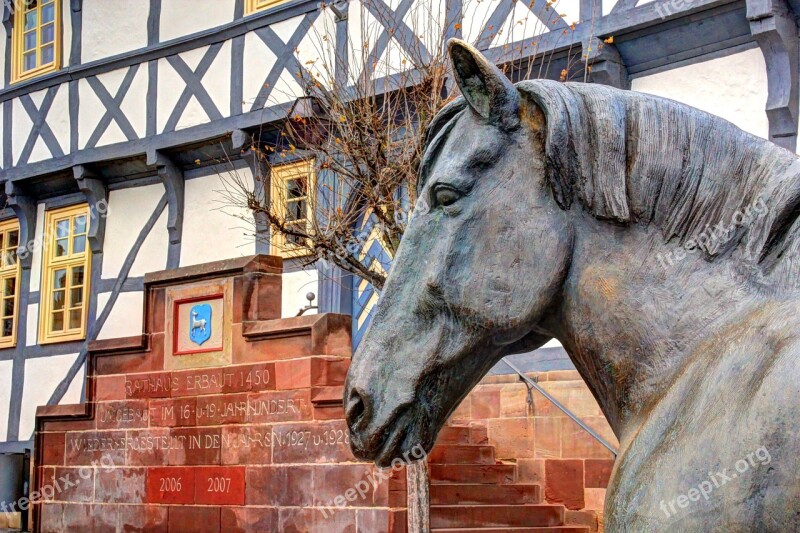 Horse Bronze Sculpture Metal Animal