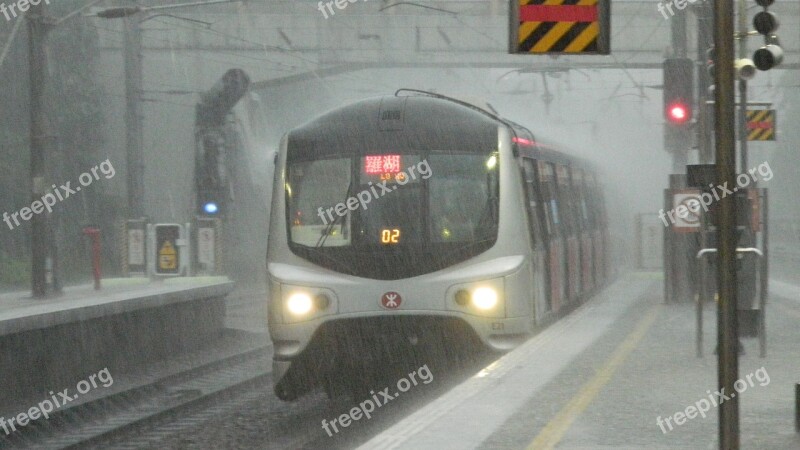 Hongkong Metro Train Rail Railway