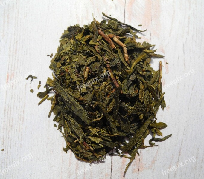 Tea Leaves Green Tea Tea Teacup Dried Leaves